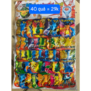 vỉ nỗ dẫm bằng nhựa 40 quả , bom nổ pokemon