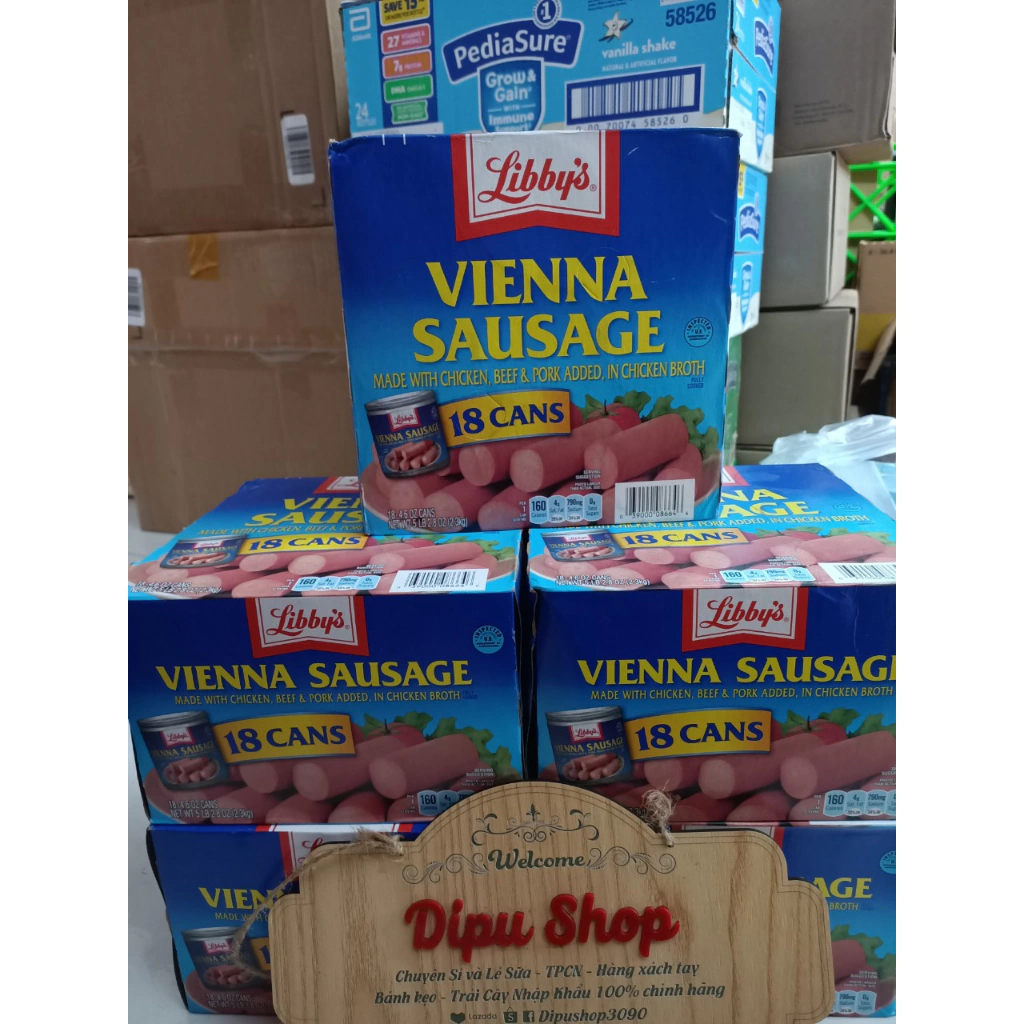 Thùng Xúc Xích Hộp Vienna Sausage 130g - Mỹ