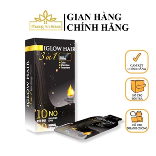 Dầu gội phủ bạc 3in1 Iglow Hair nhuộm đen tóc