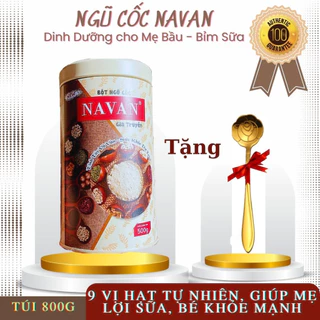 [Chính hãng] Ngũ Cốc Mẹ Bầu Lợi Sữa Navan Dạng Lon 500G Thành phần 9 vị hạt tự nhiên