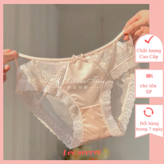 Quần Lót Ren Nữ Cao Cấp, Quần Chíp Nữ Sexy Không Lộ Viền Phối Nơ Gợi Cảm , Viền Ren Mềm Mại Thoáng Mát LST69