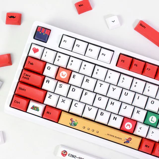 Keycap XDA cao 9.5mm, chủ đề MARIO, chất liệu PBT dày 1.5mm