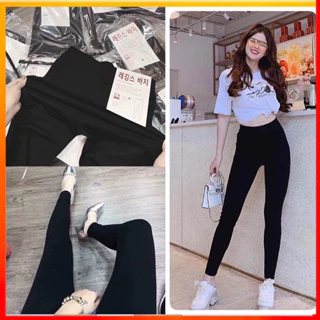 Quần Legging Xuất Hàn Chất Cotton Co Dãn 2 Túi Trước