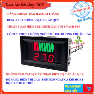 Đồng hồ led đo dung lượng Các Loại Ắc Quy, Pin Xe Điện, Đồng Hồ Hiển Thị Điện Áp - Dung Lượng 12V, 24V, 36V, 48V, 60V