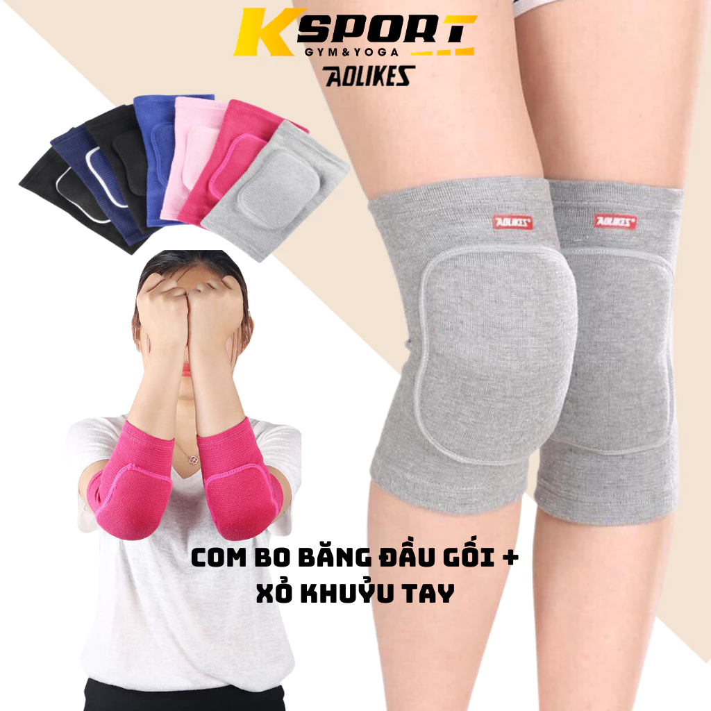 [Combo] Đệm bảo vệ đầu gối, Miếng đệm bảo vệ khủyu tay hỗ trợ tập Yoga, Gym, chơi thể thao