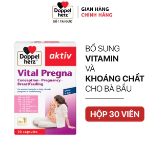 Viên uống vitamin bầu Doppelherz Vital Pregna bổ sung vitamin và khoáng chất cho bà bầu (Hộp 30 viên)