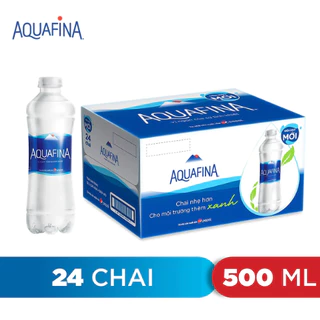 [Giao Hoả Tốc] 355ml/500ml Thùng 24 Chai Nước Tinh Khiết Aquafina