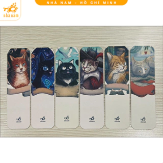 Bookmark mèo văn chương (3 chiếc mẫu ngẫu nhiên) (Nhã Nam HCM)