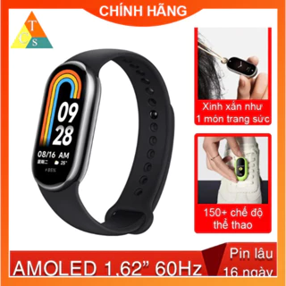 Vòng đeo tay thông minh XM MiBand 8 M223B1 pin 190mah,màn hình Amoled 1.62 inch 60hz, độ sáng tự động max 600nit