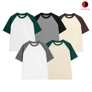 Áo phông form rộng GOPYA  tay lỡ RAGLAN, Unisex nam nữ đều mặc được, 100% cotton áo thun local brand - Mã GOPYA RAGLAN