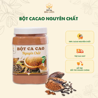 Bột Ca Cao Nguyên Chất Đắk LắK Bảo Uyên Cung Cấp Năng Lượng Cho Ngày Dài Hộp Tròn Nắp Nhựa 500g