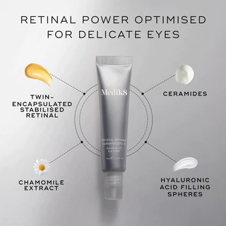 Kem mắt giảm thâm và nhăn toàn diện Medik8 Crystal Retinal Ceramide Eye 6 15ml