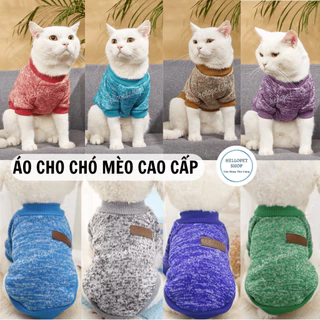 Áo cho chó mèo HELLOPET dạng ba lỗ, vải nỉ cao cấp classic màu trơn basic đủ size cho thú cưng từ 1-10kg  H53