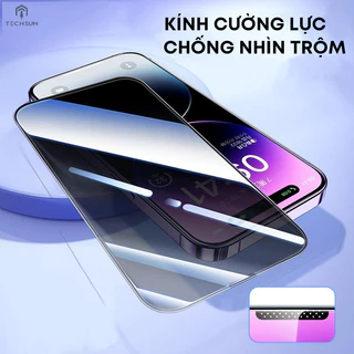 Kính Cường Lực Cao Cấp Techsun Chống Nhìn Trộm 14 Pro Max 13 Pro Max 12 Pro Max 11 Pro Max Xs Max X Xr