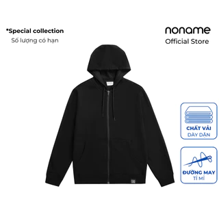 Áo Hoodies Zip Nam Regular-fit noname Basic/Black_NNMZD701MS194-01