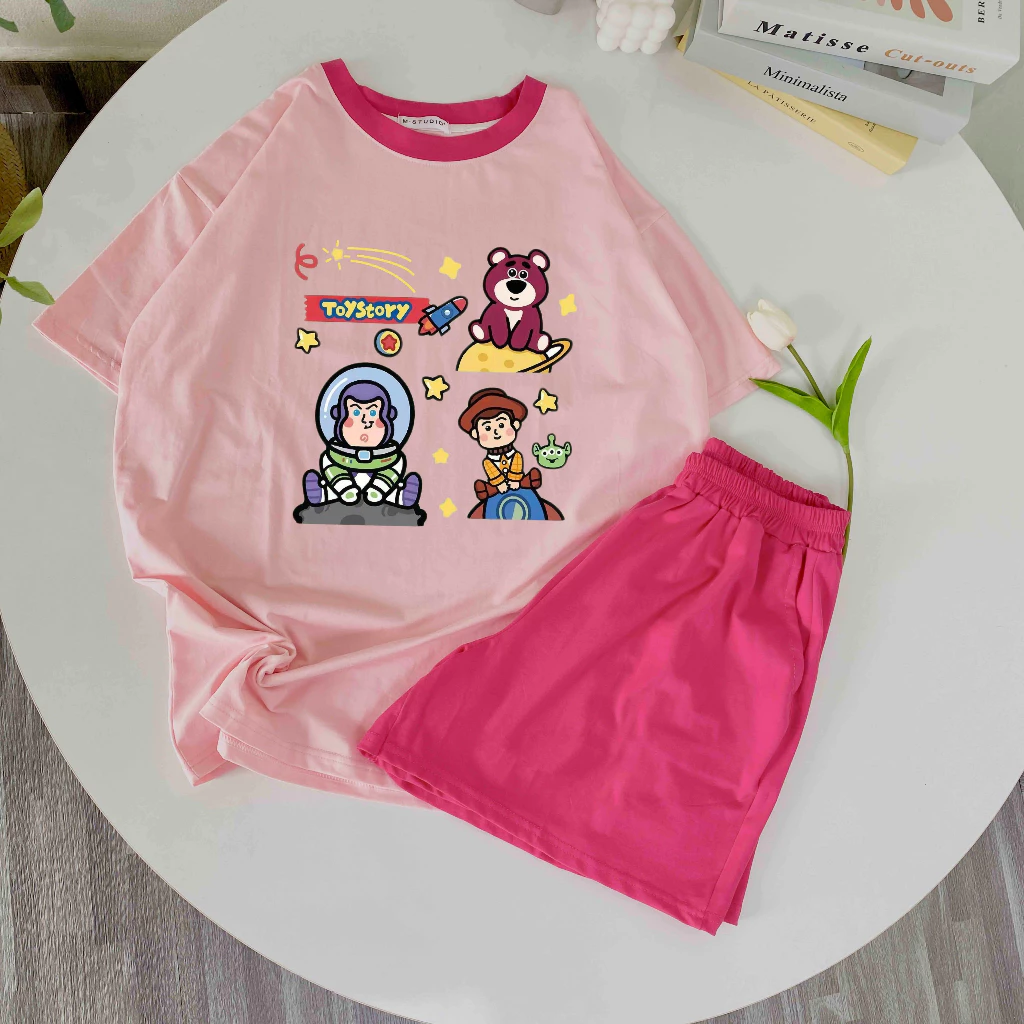 Bộ thun nữ YUSTUDIO chất thun lạnh mặc nhà mẫu TOY STORY