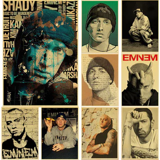 Eminem Poster Hip Hop Rapper Ca Sĩ Eminem Poster Trang Trí Decal Dán Tường Nghệ Thuật Ms: 614