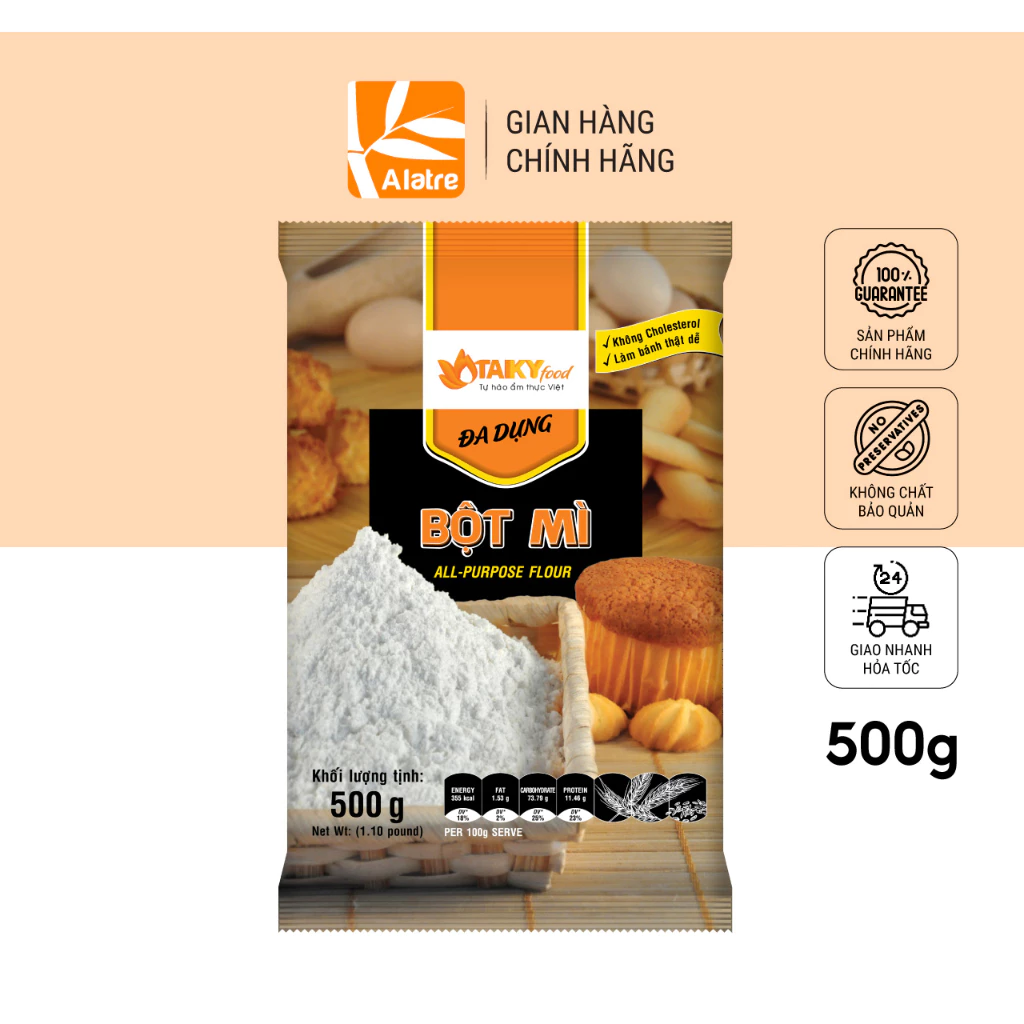 500g Bột Mì Đa Dụng TÀI KÝ - Hàng Chính Hãng, Date Mới Nhất!