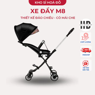 Xe đẩy đảo chiều gấp gọn cho bé M8 kèm đệm lót (ngả sâu 170 độ) _KHO SỈ HOA ĐỖ