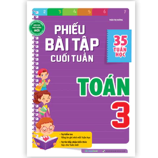 Sách Phiếu bài tập cuối tuần Toán Lớp 3  - MGB - NHBOOK