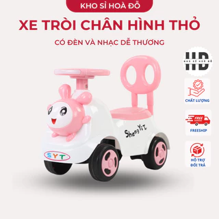 Xe chòi chân hình thỏ 255 có đèn nhạc dễ thương cho bé cao cấp_KHO SỈ HOA ĐỖ