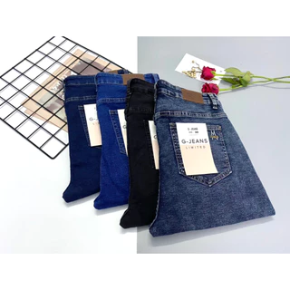 Quần jean nữ lưng cao ,quần bò cạp cao trơn dài skinny jeans bigsize