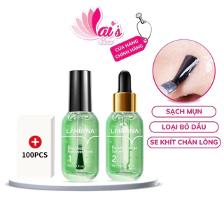 Mặt Nạ Lột Mụn Đầu Đen LANBENA & Serum Se Khít Lỗ Chân Lông Làm Sạch Sâu Cân Bằng Ẩm Chăm Sóc Da 17ml Nội Địa Trung