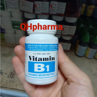 Vitamin B1 lọ 300 viên giúp tăng cường chuyển hóa,giảm tê bì chân tây