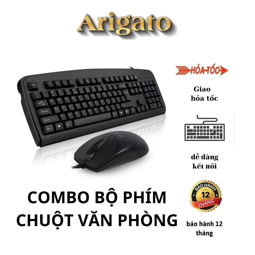 Com bo bộ phím chuột dùng cho văn phòng, game nhẹ giá rẻ. Bảo hành 12 tháng