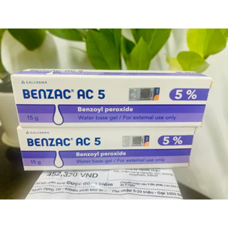 Benzac AC 5% (15g) kem chấm mụn benzoyl peroxide, giảm sạch mụn ngay, mụn sưng đỏ (Sỉ) date 05/2025