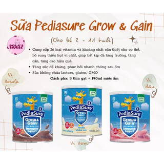 SỮA PEDIASURE GROW & GAIN MỸ 400G