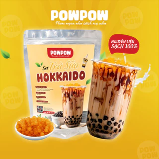 Set trà sữa trân châu Hokkaido pha được 850ml cốt trà 10 - 12 ly POWPOW thơm ngon