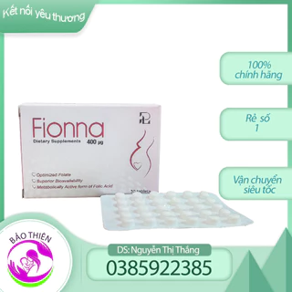 Fionna (5- MTHF) - Bổ Sung Folate, Tổng Hợp Acid Amin, Tạo Máu, Tăng Sức Đề Kháng (Hộp 30 viên) [Chính Hãng]