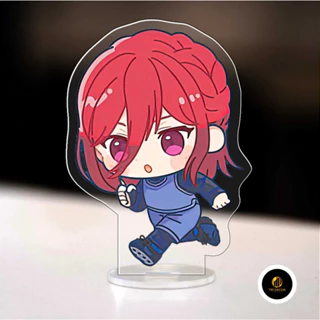 Mô hình đứng standee bằng arcrylic Blue Lock Chigiri Isagi Bachira Yoichi Anime Chibi decor góc học tập để bàn cao 8cm