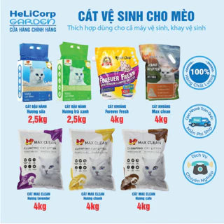 Cát Mèo Max Clean, Cát Vệ Sinh Cho Mèo Siêu Vón Cục Siêu Ít Bụi Khử Mùi Mạnh Mẽ, Siêu Tiết Kiệm