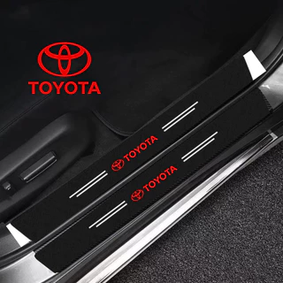 Miếng dán Chống Trầy Xước Bảo Vệ Bậc Cửa Xe ô tô TOYOTA, nẹp vân carbon chống trầy cửa ô tô