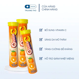 Viên sủi bổ sung vitamin C Ossizan Cam tăng sức đề kháng, nâng cao thể lực  01 tuýp (20 viên) và combo 3 tuýp (60 viên)