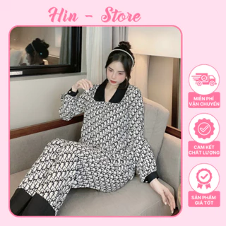 Đồ Bộ Nữ Dài Tay Pijama Tay Dài Quần Dài Dễ Thương Mặc Nhà Cao Cấp