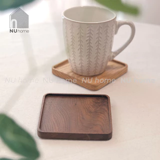 Đế gỗ lót ly – Neko | nuhome.vn | được thiết kế mộc mạc đẹp mắt, đế lót ly cho quán cà phê đẹp mắt