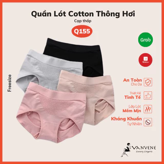 Quần Lót Nữ Cotton Thông Hơi Vanvene Thiết Kế 3D Chống Lọt Khe Free Size 40-60Kg Q155