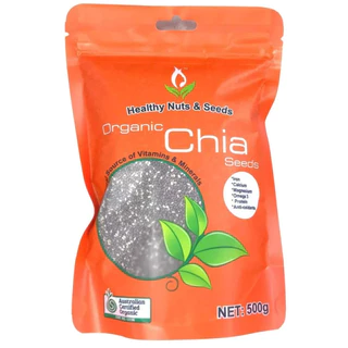 Hạt chia Úc Organic Chia Seed Healthy Care nature superfood hữu cơ gói 500g Extate Official Mall