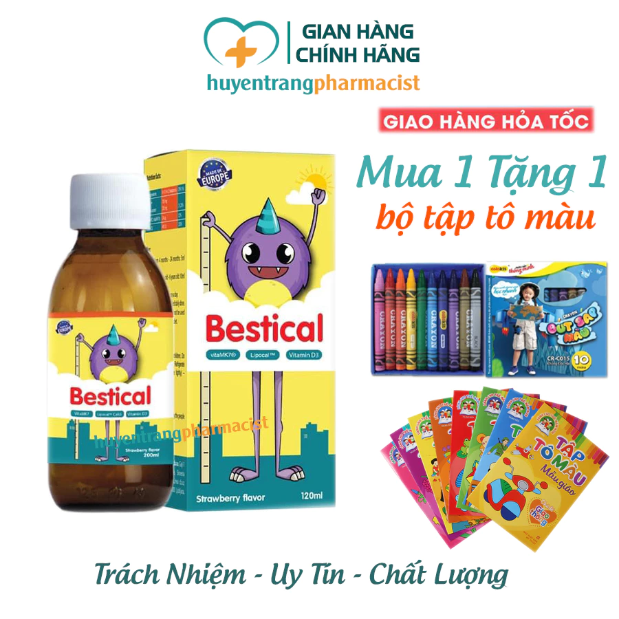 Bestical bổ sung Canxi vitamin d3 k2 giúp xương và răng chắc khỏe Bestcal canxi vitamin k2 d3 tăng chiều cao cho bé