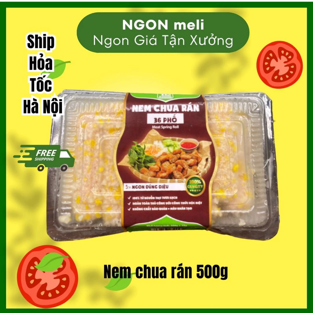 Nem chua rán Hà Nội 500g NGON meli Ship Hàng Hỏa Tốc Tại Hà Nội