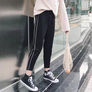 Quần Jogger thun dây rút 2 sọc nhỏ Unisex