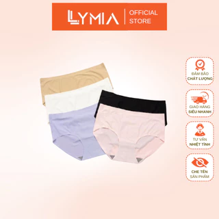 Hộp set 5 quần lót nữ su đúc trơn LYMIA không đường may xuất Nhật siêu mát