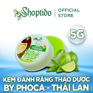 Kem đánh răng thảo dược BY PHOCA Thái Lan 5g giúp răng trắng sáng, dùng được cho người niềng răng NPP Shoptido