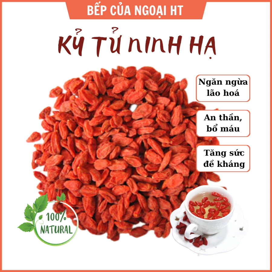 Kỷ Tử, Câu Kỉ Tử Đỏ Đều Loại Đẹp 100g Pha Trà Hoa Cúc, Giúp Đẹp Da, Bổ Máu, Dễ Ngủ, Sáng Mắt