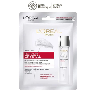 Mặt Nạ Dưỡng Chất L'Oreal Revitalift Crystal Micro Essence Treatment Mask Căng Mướt Da 25g Glam Beautique