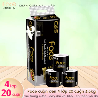 Giấy vệ sinh Face 4 lớp cao cấp 1,8kg 10 cuộn- Face Tissue gvs cuộn, giấy vệ sinh cuộn face việt nam