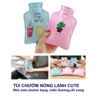 Túi Chườm Nóng Lạnh Đa Năng Hình Chữ Nhật Họa Tiết Cute Túi Chườm Đau Bụng Kinh Sưng Tấy Bong Gân